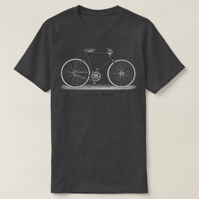 Ride Like the Wind  Retro Bicycle  T-Shirt (Design Front)