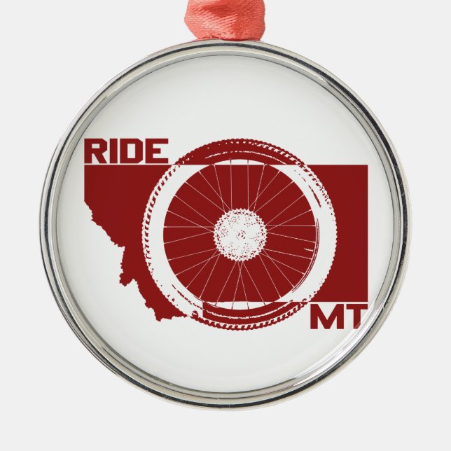 Ride Montana Metal Ornament (Front)