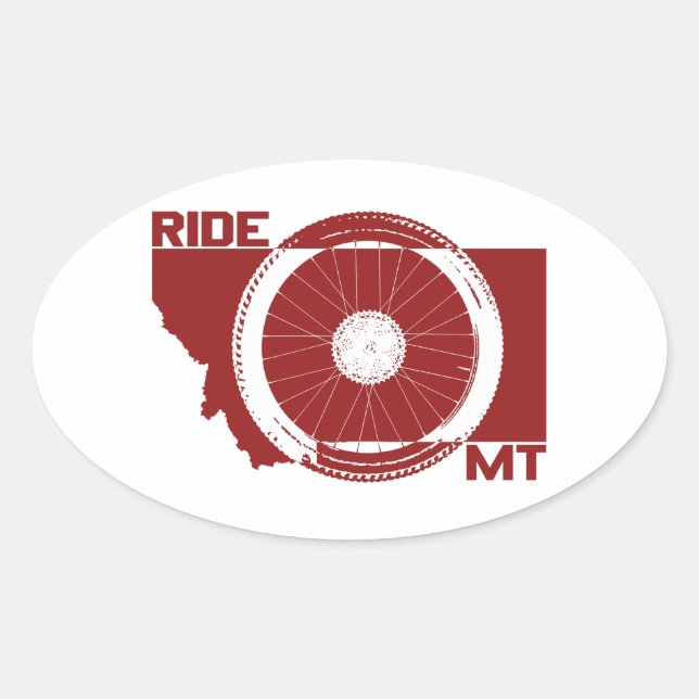 Ride Montana Oval Sticker (Front)