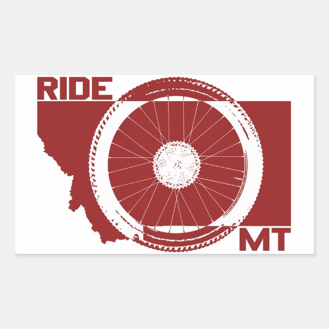 Ride Montana Rectangular Sticker (Front)