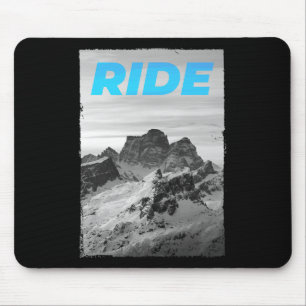 Ride Mountain Snowboard Skiing Snowboarding Ski Do Mouse Pad