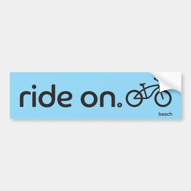 Ride On™ Beach Bumper Sticker (Front)