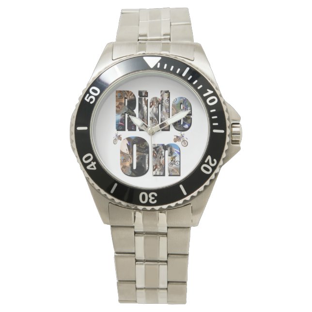 Ride On, Motorbike Picture Logo, Mans Watch (Front)