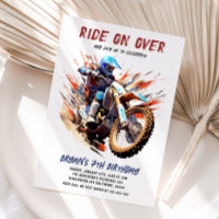 Ride On Over Boy Motocross Racing 7th Birthday