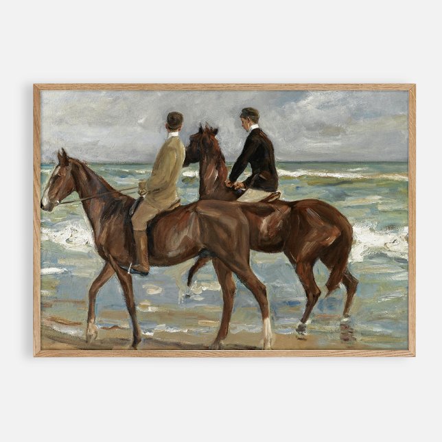 Ride on the beach, vintage oil  poster (Creator Uploaded)