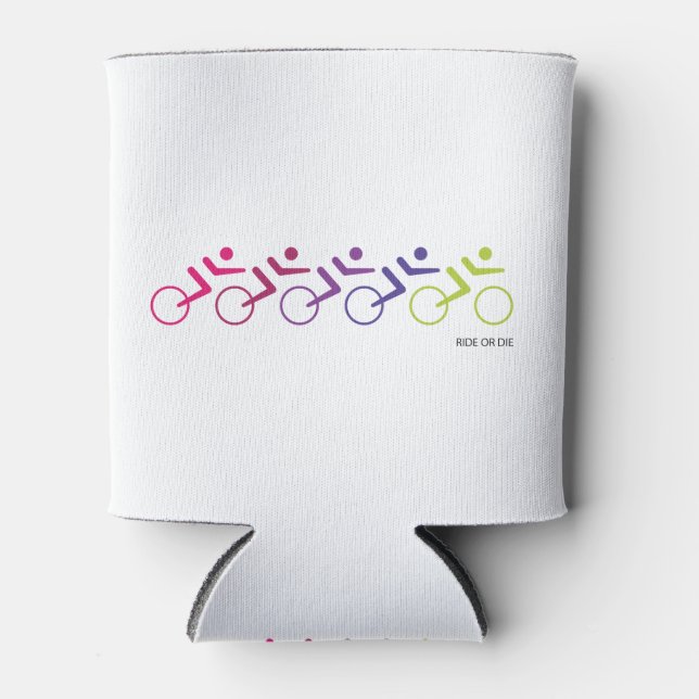 RIDE OR DIE, roads riders Can Cooler (Front)