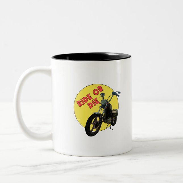 Ride or Die Two-Tone Coffee Mug (Left)