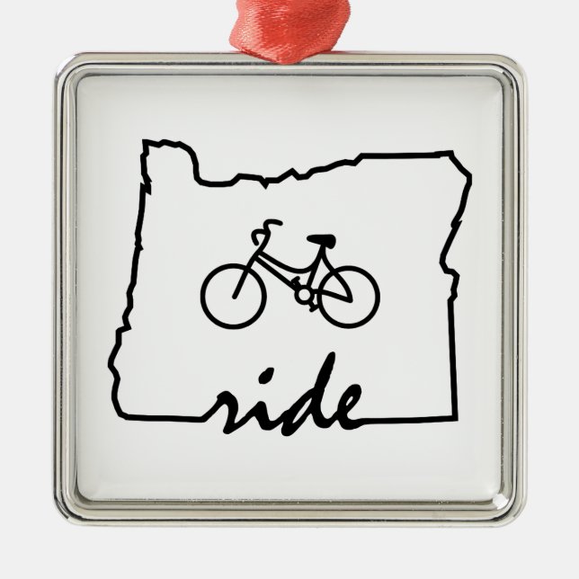 Ride Oregon (Cycling) Metal Ornament (Front)