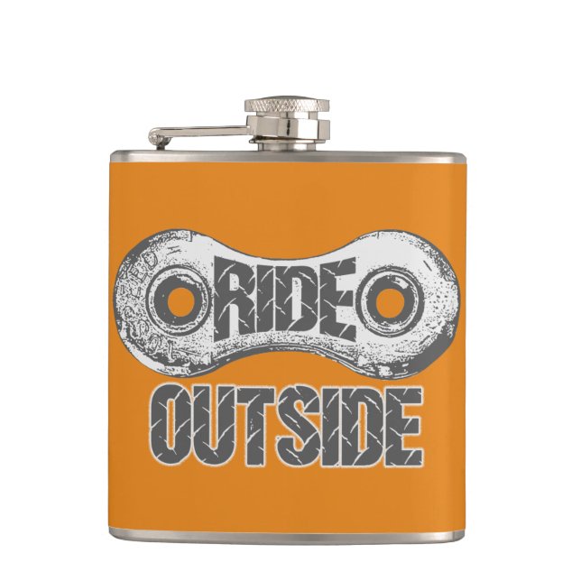 Ride Outside Hip Flask (Front)