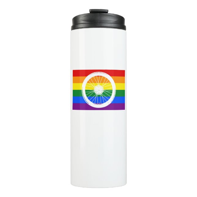 Ride Pride Cycling Wheel Thermal Tumbler (Front)