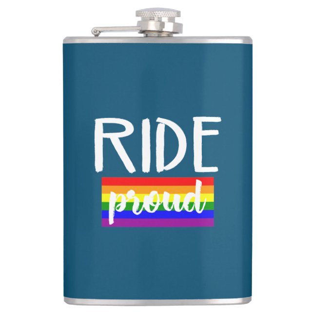 Ride Proud Cycling Hip Flask (Front)