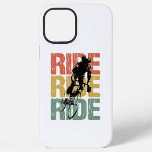 Ride Ride Ride Vintage Bicycle Rider iPhone 12 Pro Max Case