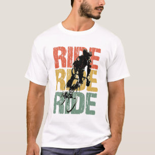 Ride Ride Ride Vintage Bicycle Rider T-Shirt