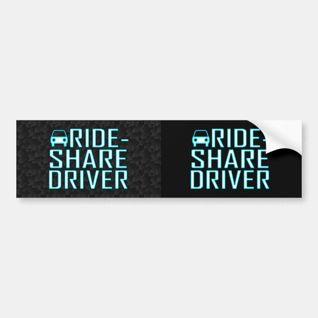 Ride Share Driving Uber Driver Rideshare Decal 2up (Front)