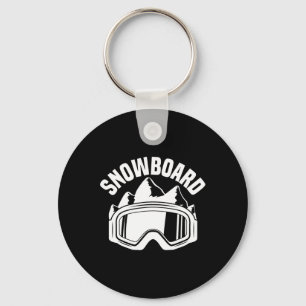 Ride Ski Snowboard Skiing Goggles Snow Snowboarder Key Ring