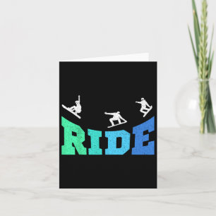 Ride Snowboard Snowboarder Snowboarding Boys Kids Card