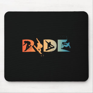 Ride Snowboarding Funny Snowboard Snowboarder Gift Mouse Pad