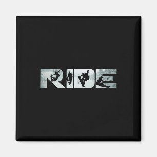 Ride Snowboards Tee Funny Snowboarding Lover  Magnet