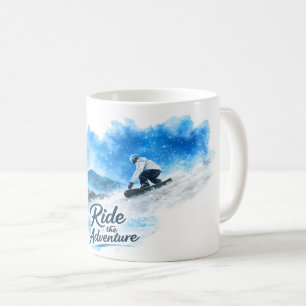 🏔️🏂 “Ride the Adventure” Snowboard Mug ☕❄️