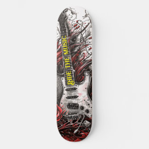 Ride The Music electric guitar  Skateboard