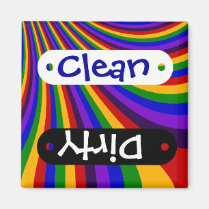 Ride the Rainbow Slide Colourful Stripes Magnet