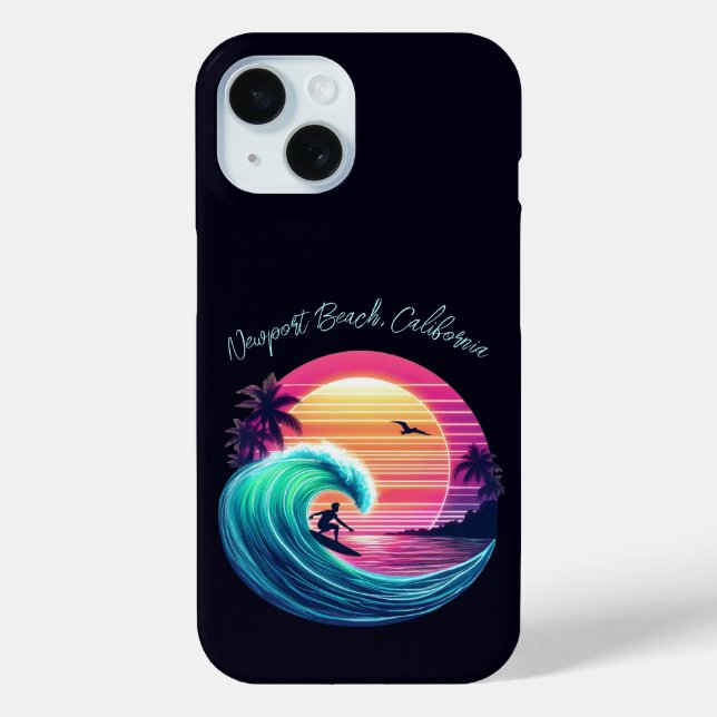 Ride the Wave at Sunset Case-Mate iPhone Case (Back)