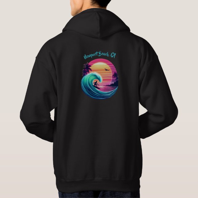 Ride the Wave at Sunset Hoodie (Back)