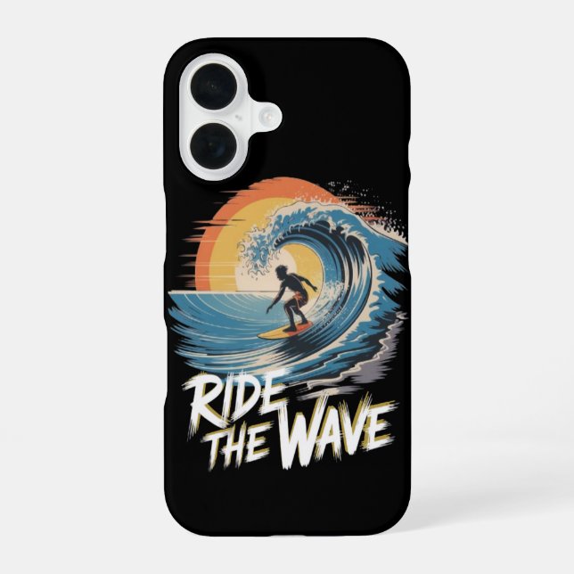 Ride the Wave  iPhone 16 Case (Back)