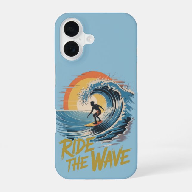 Ride the Wave  iPhone 16 Case (Back)