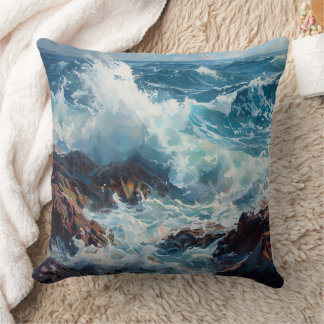 Ride the Wave – Ocean Vibes Coastal Decorative  Cushion