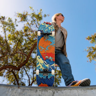 Ride the Wave of Timeless Euphoria: The Great Wave Skateboard