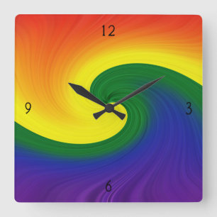 Ride the Wave Square Wall Clock