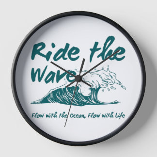 Ride the Wave Surf Design Clock