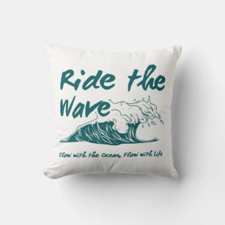 Ride the Wave Surf Design Cushion