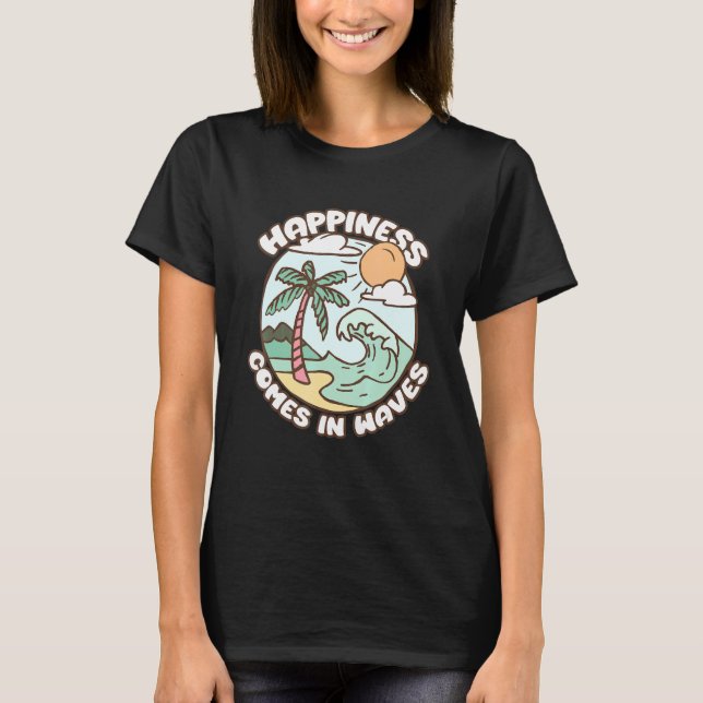 Ride The Waves Chasing Waves Surfing T-Shirt (Front)