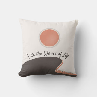 Ride The Waves of Life | Serene Wave Boho Ocean Cushion