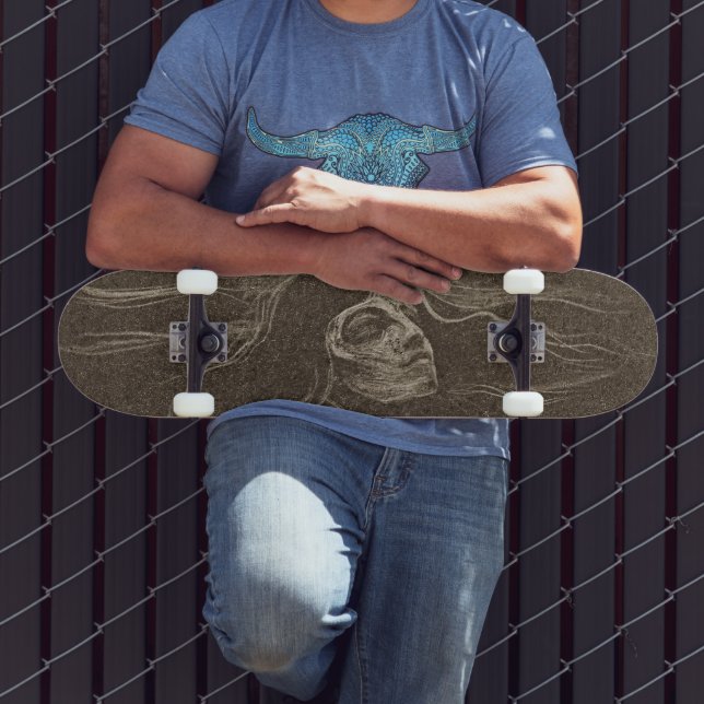 Ride the Waves of Love - Edvard Munch Skateboard (Outdoor 3)