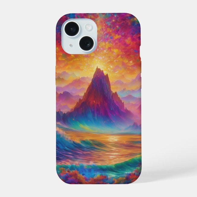 Ride the Waves of Mindscapes iPhone 15 Case (Back)