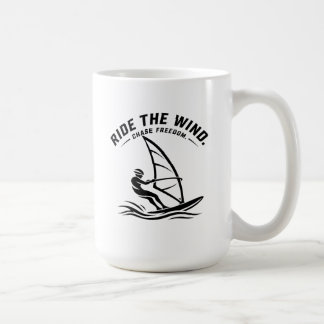 Ride the Wind Chase Freedom Windsurfing Mug