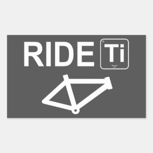 Ride Titanium Rectangular Sticker