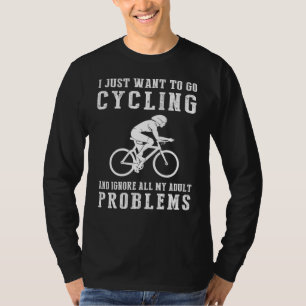 Ride to Bliss: Cycling Away Adult Woes Tee! T-Shirt