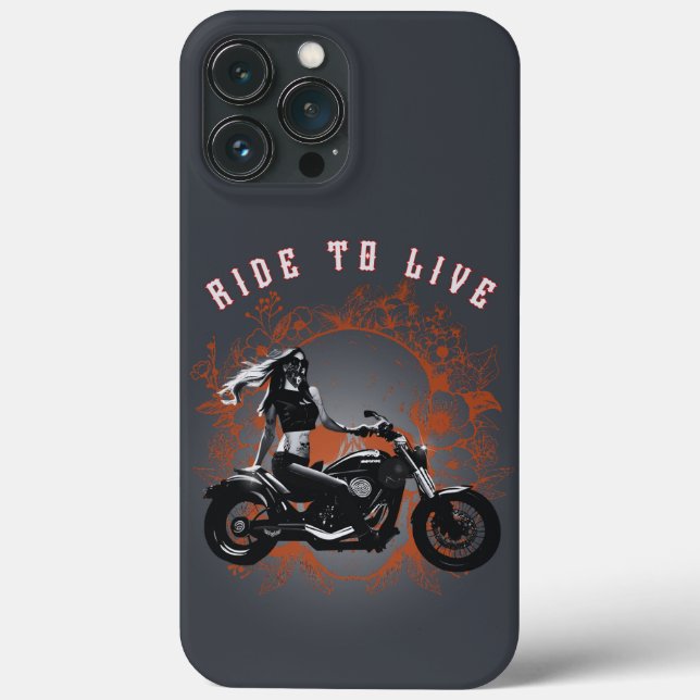 Ride to Life - Biker Girl Case-Mate iPhone Case (Back)