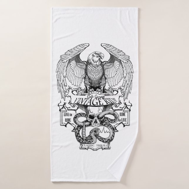 Ride To Live Live To Ride Biker design Bath Towel (Bath Towel)