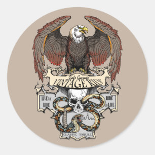 Ride To Live Live To Ride Biker design Classic Round Sticker