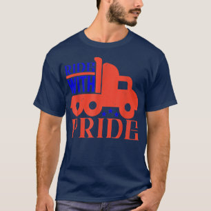 Ride Truck With Pride Funny Trucker Driver Vintage T-Shirt