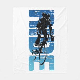 Ride - Vintage Cycling Vertical Fleece Blanket