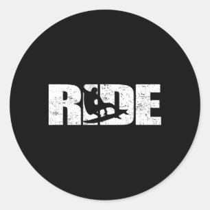 Ride Wakesurf Surfing T Shirt Surfer Wake Surf Classic Round Sticker