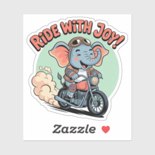 Ride with Joy – Funny Tattooed Elephant