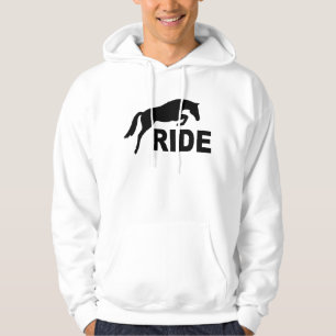 RIDE with Jumping Horse (black) Hoodie