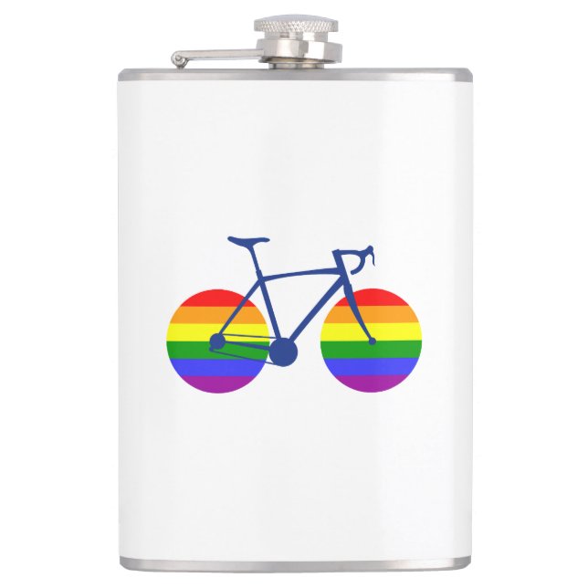 Ride With Pride Bike Hip Flask (Front)